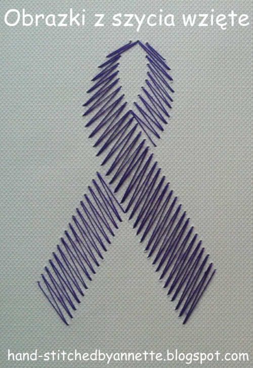Obrazki z szycia wzięte - na podstawie wzoru ze stitchingcards.com #FioletowaWstążeczka #HaftMatematyczny #ObrazkiZSzyciaWzięte