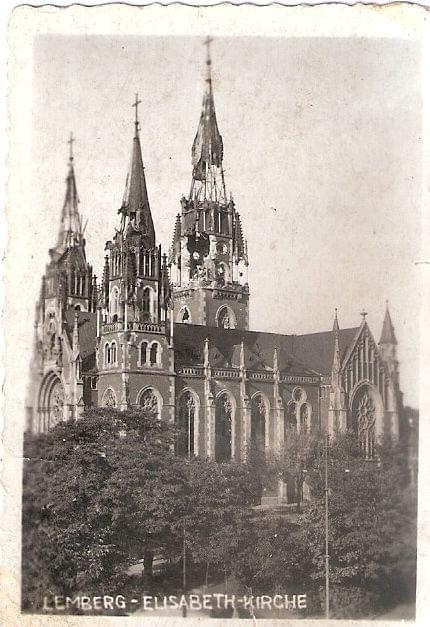 Lwów , kościół św. Elżbiety, 1941 lub 1942 r.