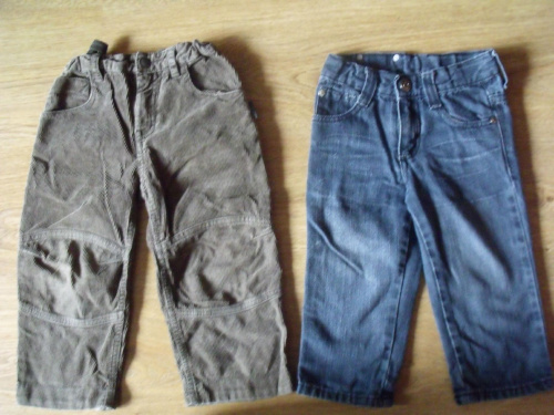 spodenki sztruksowe brązowe Mexx 24-30m/ jeans rozmiar 86 po 7 zł