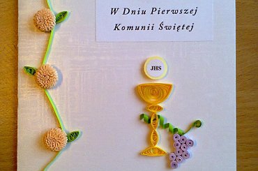 3. 21x30 Komunia #KartkiOkolicznościowe #komunia #quilling #RęcznieRobione