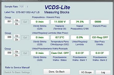 #A6C5 #ALF #Bloki #Silnik #VAG #VCDS