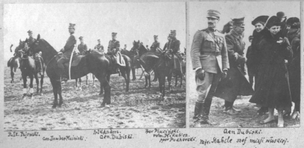 Gen. Dubiski na pierwszej rewii pułku w 1919 roku